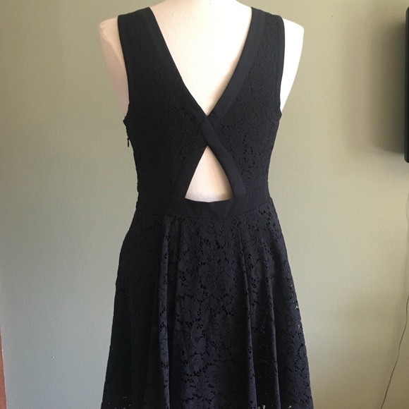 FREE PEOPLE black lace mini dress - Picture 3 of 8